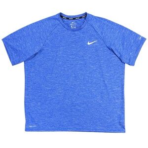 Nike Swim Hydroguard Essential Mens XXL Dri-FIT UV 40 Short Sleeve Heather Blue